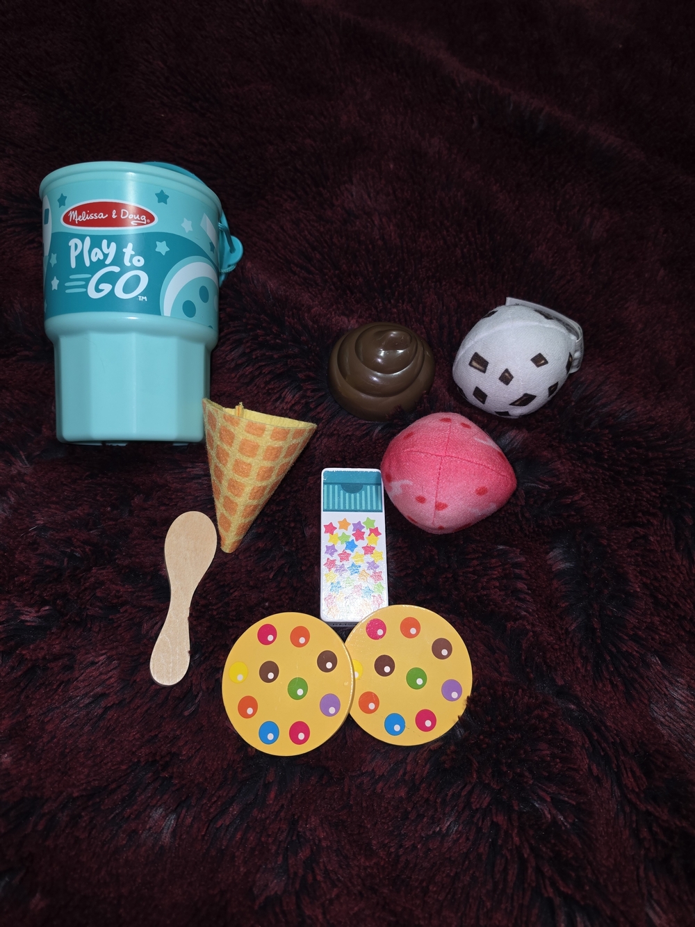 Melissa & Doug Play-to-Go Ice Cream Cone Set - Teal